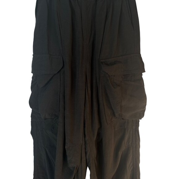 ZARA Cargo Pants XS Black Viscose & Linen - Picture 4 of 13